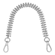 Purse Chain Handle, 40cm/15.7" Bag Extender Chains with Clasps, Silver