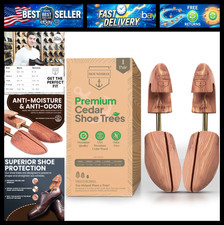 Cedar Shoe Trees for Men  Women - Sneaker Shapers, Width Expanders, Odor Contro
