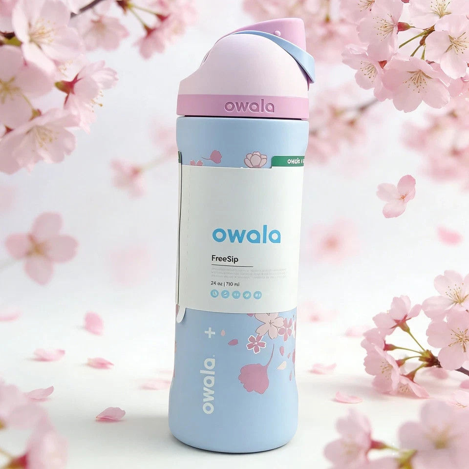 New Starbucks X Owala 2026 Sakura Limited Insulated Water Bottle