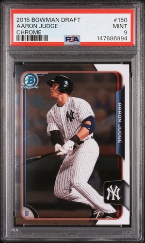 2015 BOWMAN DRAFT CHROME #150 AARON JUDGE PSA 9
