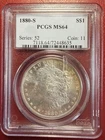 1880-S PCGS MS-64. Morgan Silver Dollar. Free Shipping