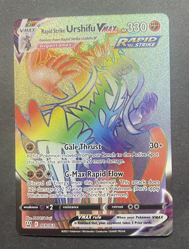 Rapid Strike Urshifu VMAX 169/163 Secret Rare Holo 330 HP English Pokémon Card