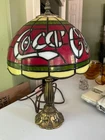 Vtg Coca Cola Tiffany Style PLASTIC Stained Glass Style Shade Lamp 15”