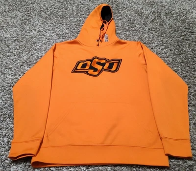 OSU Oklahoma State Cowboys Hoodie Mens Small Orange Pullover Sweatshirt Long Slv - Image 1 of 4