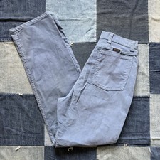 vtg 80s wrangler corduroy pants light dusty blue made in usa 28x30