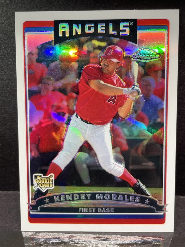 2006 Topps Chrome Kendry Morales *Rookie Logo Refractor* /25 ANGELS #CRC 34 - Image 3 of 4