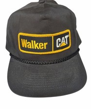   Walker Cat Black Hat/Cap Patch Snapback Caterpillar New Without Tags