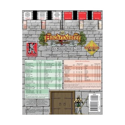 Kenzer HackMaster 4th Ed Player Character Mat NM