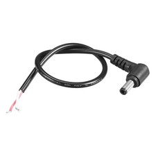 2pcs DC Power 5.5mm x 2.5mm 4A 30cm Male Plug Right Angle Cable Connector