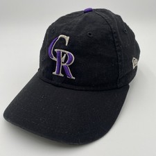 Colorado Rockies Youth Black Hat New Era 9twenty Strapback Adjustable VGC
