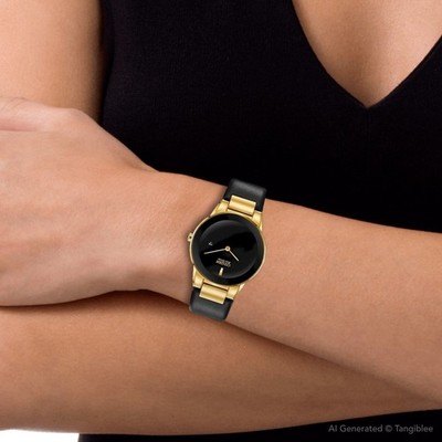 New- Citizen Eco-Drive Women's Axiom Black Leather Strap Watch