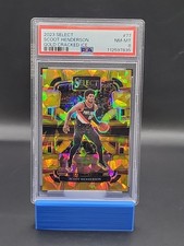 2023 Panini Select Scoot Henderson Rookie Gold Cracked Ice /10 PSA 8 #77 Blazers