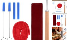 9 Pcs Professional Piano Tuning Kit with Case Piano Tuner Wrench Hammer Rubber