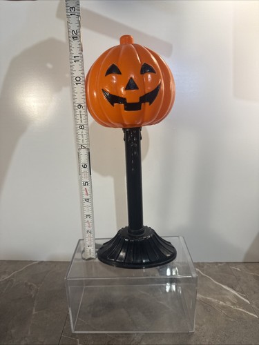 Vintage HALLOWEEN ๐ JOL zucca plastica luce soffiaggio stampo candela goccia FUNZIONA 12" - Foto 9 di 9