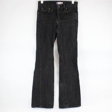 Wrangler Q-Baby Black Bootcut Jeans Girls Size 12 Regular Cowgirl Cut