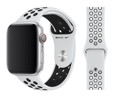 Original Apple Nike Sport Armband S/M 38/40/41mm MX8D2ZM/A Pure Platinum/Black 