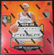 Panini PRIZM Basketball 2024-25 NBA 50 Trading Cards Sealed Mega Box