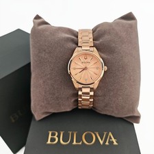 Bulova Sutton Bulova Sutton Women's Quartz Diamond Rose-Gold Tone 28mm Watch New