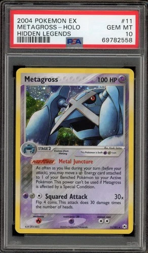 Pokemon Metagross EX Hidden Legends Holo Rare #11 PSA 10 Gem Mint