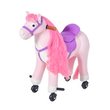 HOMCOM Walking Ride-On Horse Toy - Pink, Used