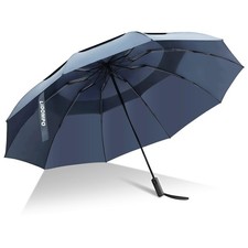 62 Inch Windproof Compact Golf Umbrella, Large Inverted Auto Open  Close Tra...