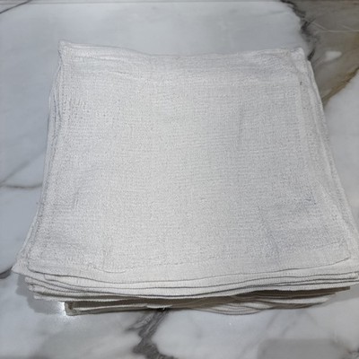 60 12x12 White Washcloths Lt Weight Cloth Rags Bath/Craft/Kitchen/Garage/Face