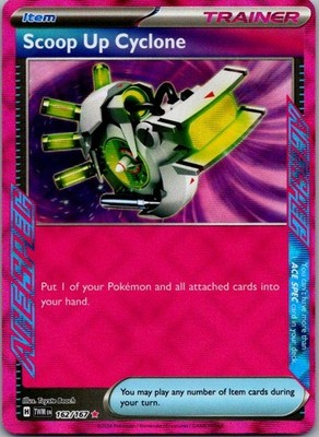 Scoop Up Cyclone 162/167 ACE SPEC Rare Twilight Masquerade Pokemon Holo NM