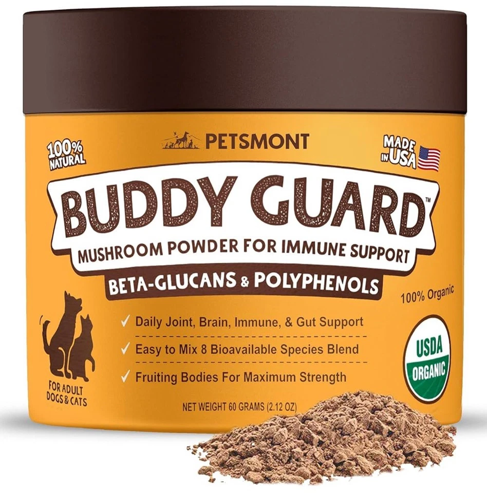 PETSMONT Buddy Guard for Lumps, Bumps, Lipoma with Turkey Tail Mushroom, Immune Support