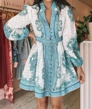ZIMMERMANN Bells Paisley Mini Dress Size 2 Aus 12 US 8 Pristine condition