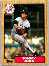 ⚾ 1987 Topps #236 Tommy John New York Yankees
