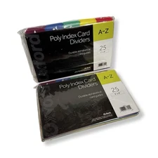 Oxford Poly Index Card Dividers, Alphabetical Guides, A-Z , 5" x 8, 5 Tab, 73155