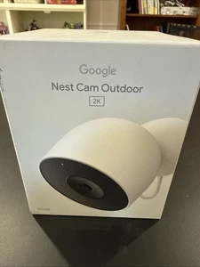 Google Nest Cam Outdoor (câblé, 2nd gen) - 2K Vidéo et Gemini - Snow