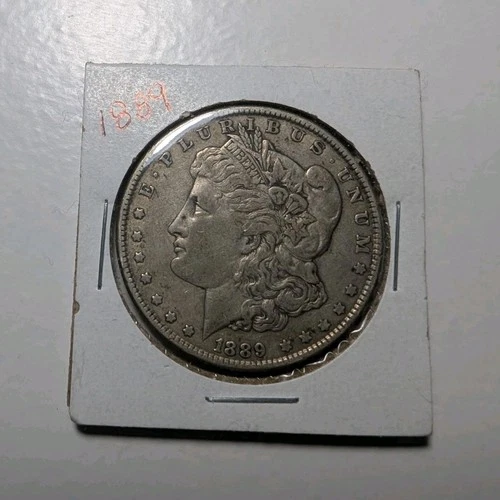 1889 Morgan Silver Dollar $1 Coin Circulated 0.9 Fineness US Silver