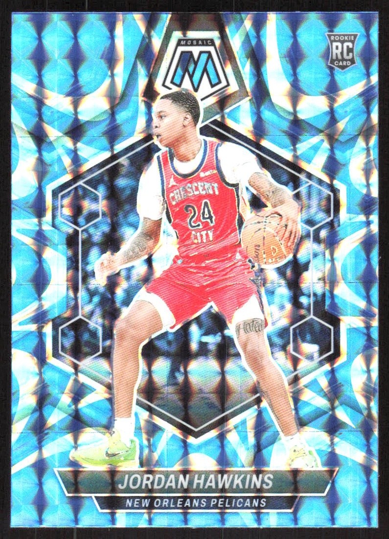 3938G 2023-24 Panini Mosaic #243 Jordan Hawkins Reactive Blue
