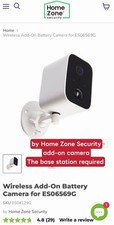 Home Zone WiFi Wireless Add-On Battery Security Camera Waterproof Cam 1080P