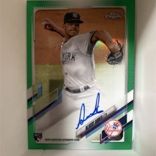 Topps 2021 Chrome Albert Abreu Green Refractor Auto RC /99 #RA-AA Yankees