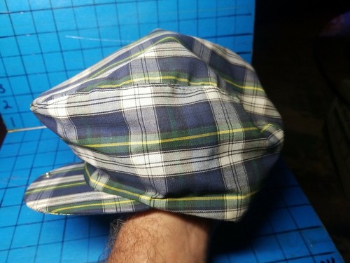 Vtg Newsboy Cabbie Cap Hat Plaid Amalgamated Clothing & Textile Workers Union VN - Picture 6 of 9