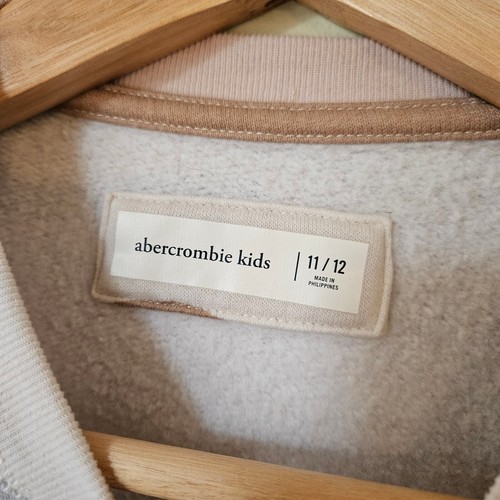 Abercrombie Kids Girl's Sweatshirt, Size 11/12 Neutral Wavy Camo Crew Neck - Picture 4 of 6