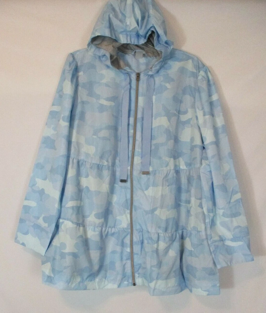 Womens lined hooded raincoat top