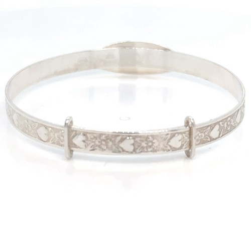 ID Bracelet Baby Bangle 925 Silver Baptism Baby Shower Newborn Birthday gift - Picture 5 of 6