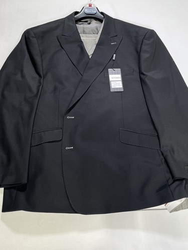 Herren Pierre Noir Schwarz 3 Teiler Anzug Größe 54R 48W NEU - Bild 1 von 6