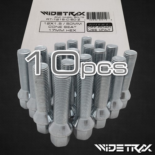 (10) 12x1.5 Wheel Lug Bolts Studs 17mm Hex Cone 50mm Shank For Mercedes Audi VW - Picture 4 of 4