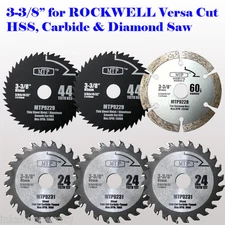  6x 3-3/8" Metal Wood Stone Saw Blade for ROCKWELL VersaCut RK3440K WORX WX420L 