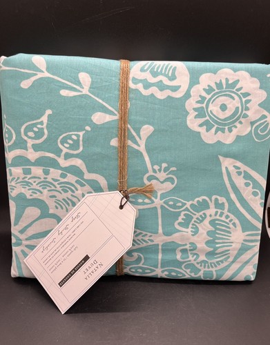 Pottery Barn Teen Duvet Natalia Aqua Blue Full Queen - Picture 2 of 4