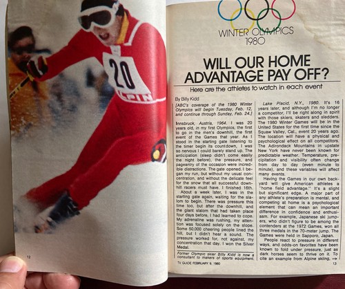 1980 Winter Olympics Lake Placid Coverage TV Guide February 9 - Howard Cosell - Picture 2 of 5