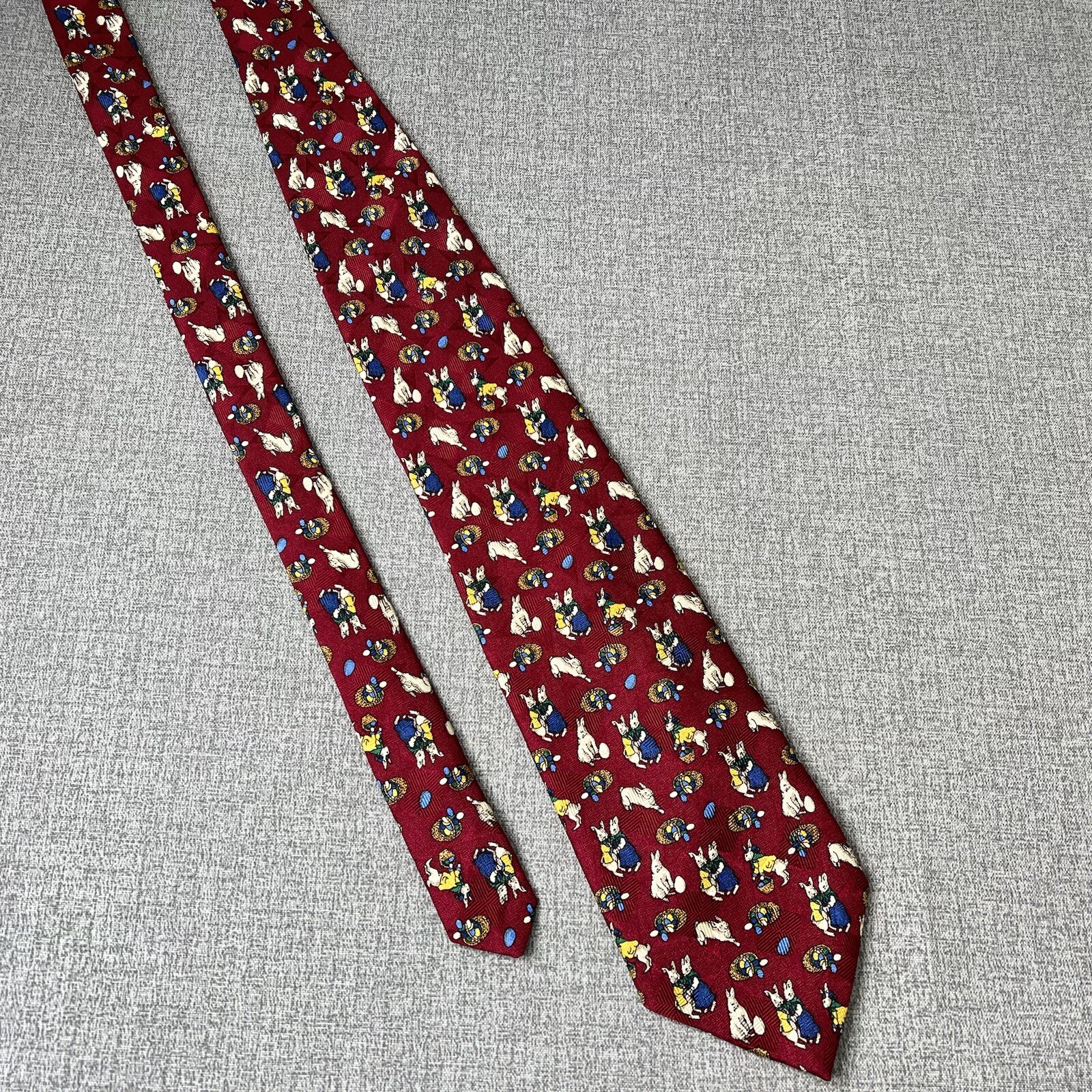 Robert Talbott Tie Silk Rabbit Easter Eggs Bunny … - image 2