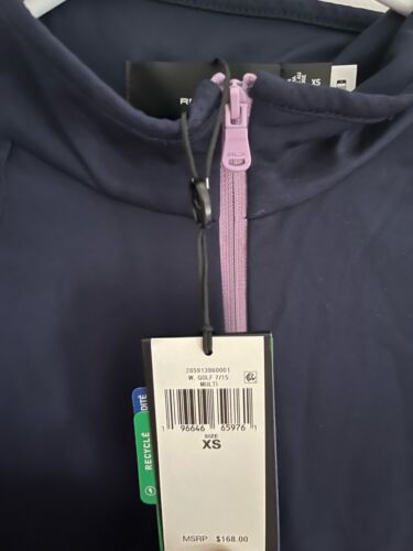 $168 NUEVO RLX Golf Pullover Ralph Lauren Azul Oscuro 1/4 Cremallera Repelente al Agua Talla XS - Imagen 3 de 3