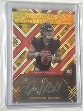 Desmond Ridder 2022 XR Luminous Endorsements GOLD Auto 9/10 FOTL Atl Falcons