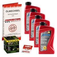 Honda Cb 600 Hornet /S (PC34) 98-01, Alpine 10W40 ÖL + Hiflo Racing ÖLfilter Set