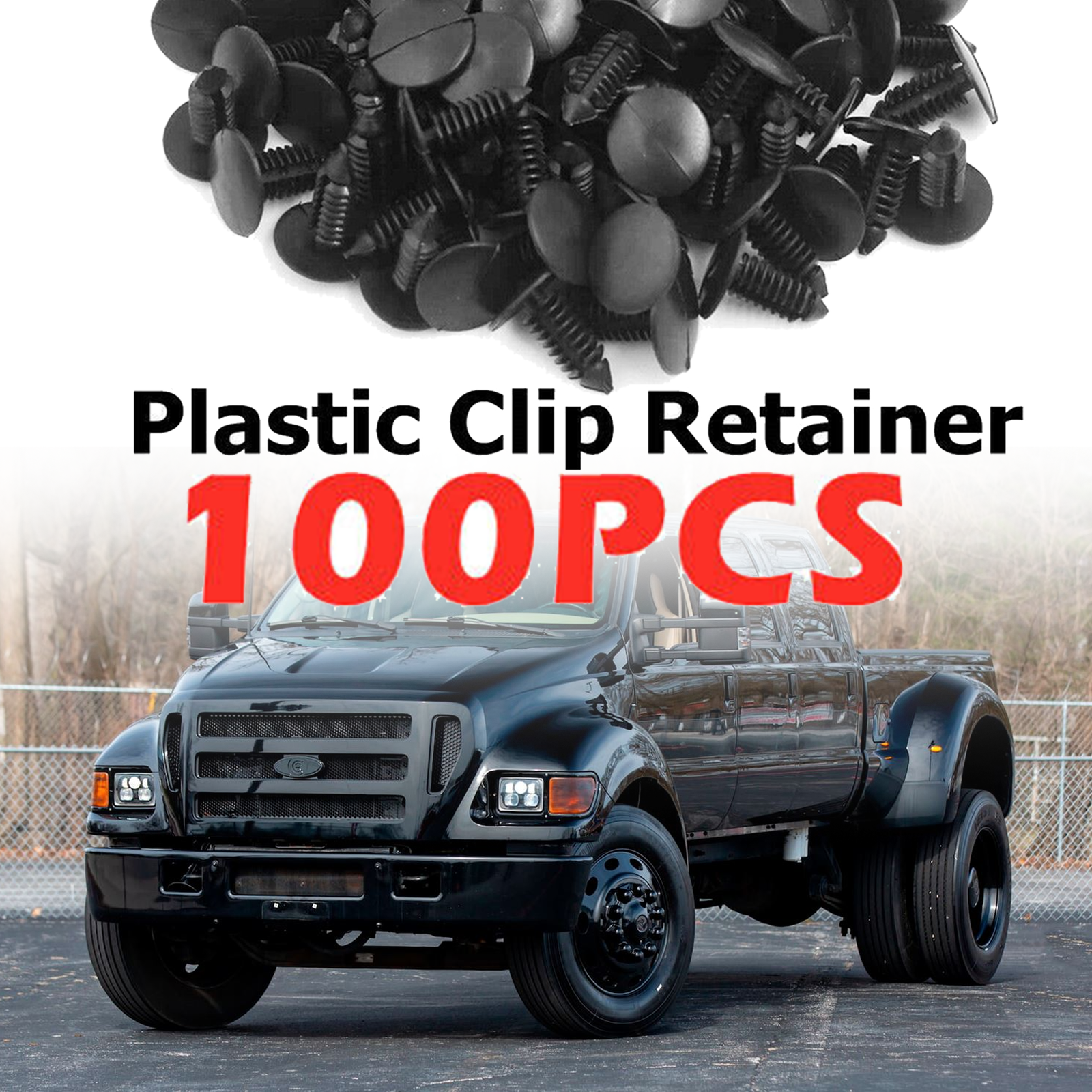 100X 8mm Auto Bumper Clips Plastic Rivets Fender Fastener Push Pins